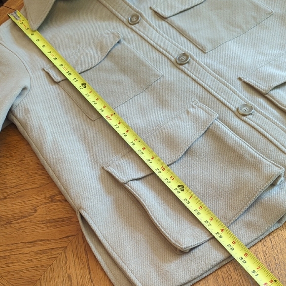H&M Women's Tan Oversized Shacket Utility Jacket - Picture 7 of 7